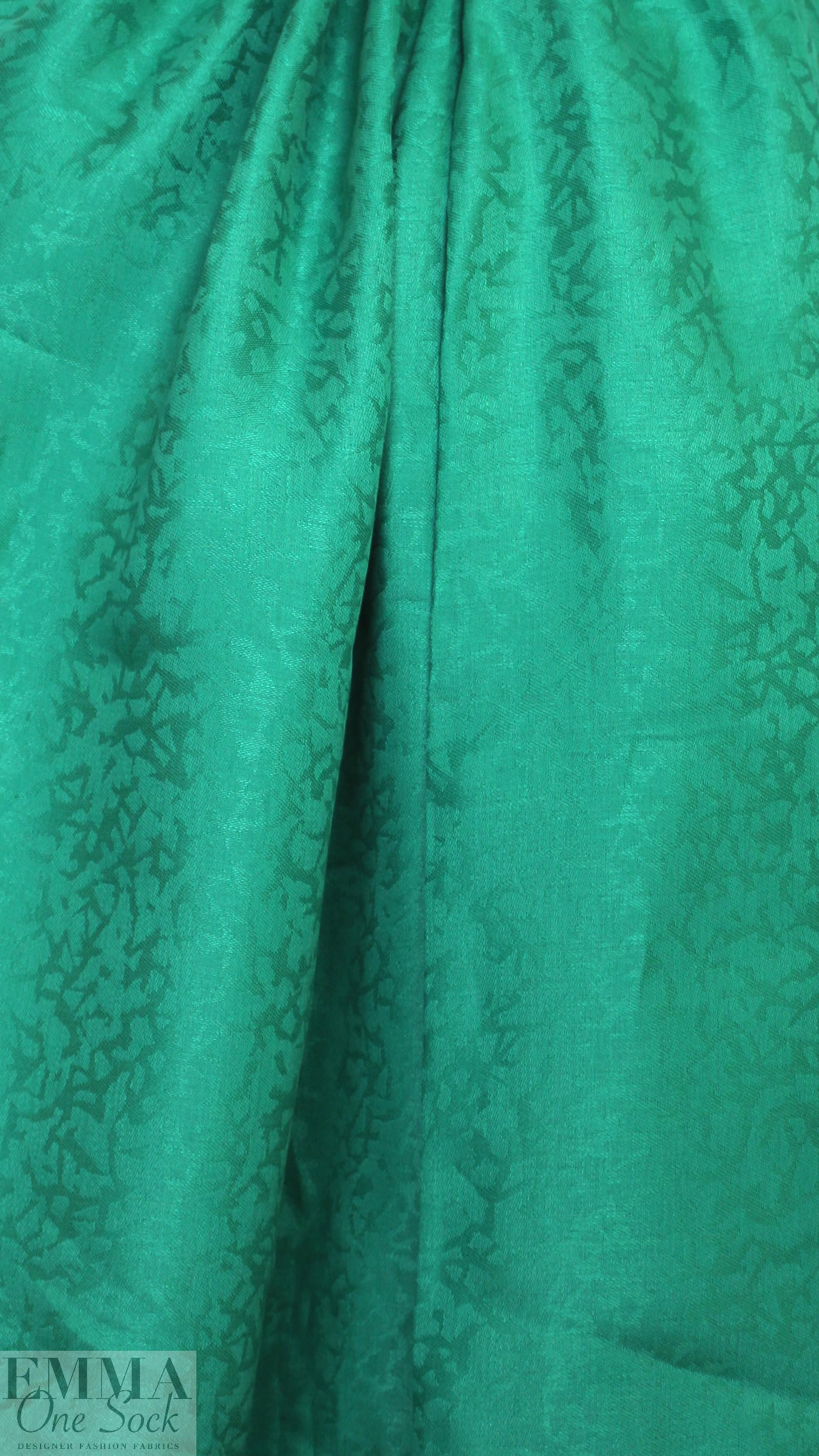 Italian linen jacquard woven - jade 1.66 yd