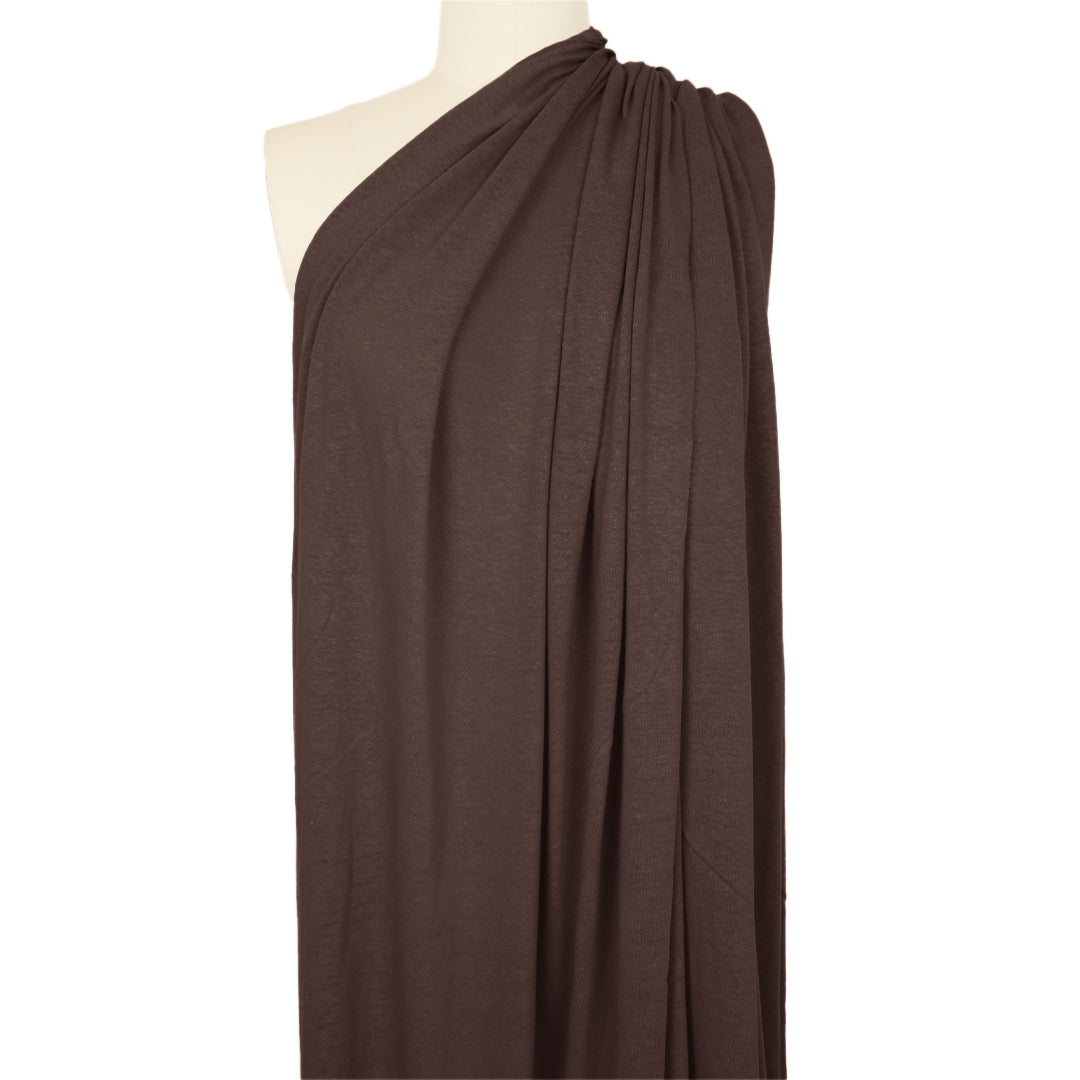 fine linen/viscose knit, Oeko-Tex certified - chocolate plum