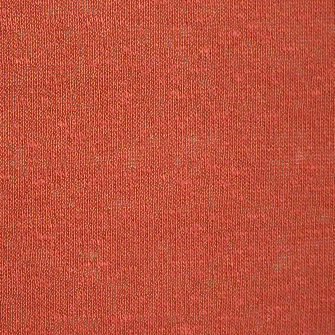 fine linen/viscose knit, Oeko-Tex certified - persimmon