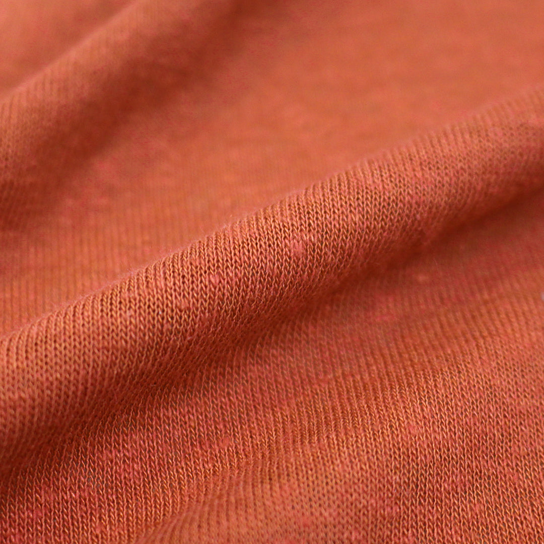 fine linen/viscose knit, Oeko-Tex certified - persimmon