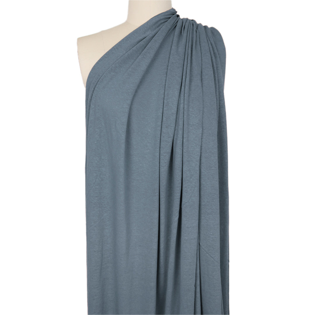 fine linen/viscose knit, Oeko-Tex certified - slate blue