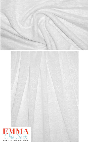100% linen knit - white 1.5 yds