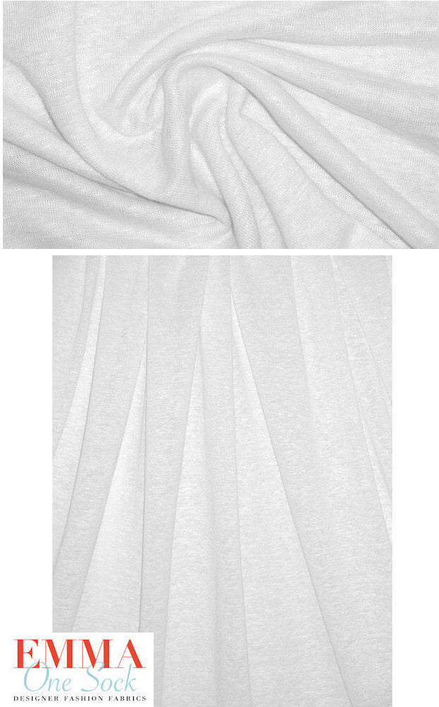 100% linen knit - white .875 yds