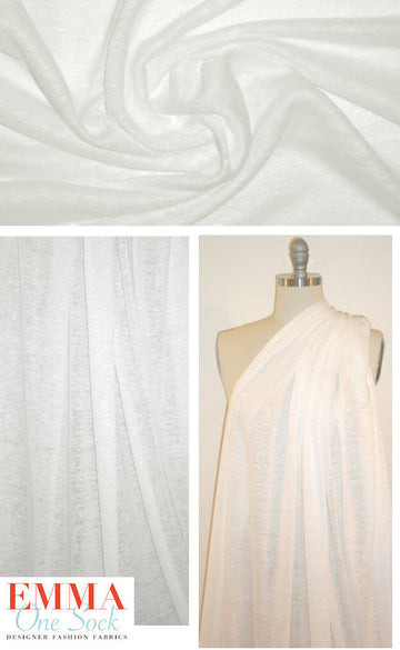 100% linen knit - creamy white 2.5 yd