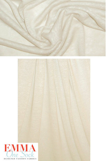 100% linen knit - bone 1.5 yds
