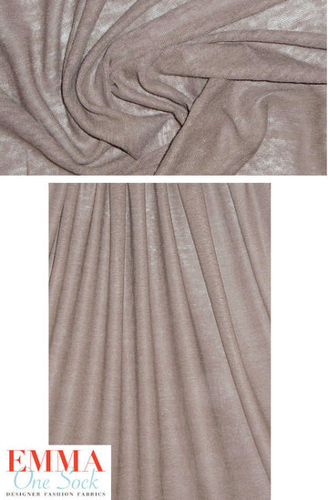 100% linen knit - driftwood 1.5 yds