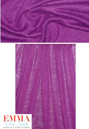 100% linen knit - vivid plum