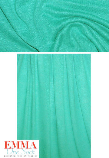 100% linen knit - jade mint 1.125 yds