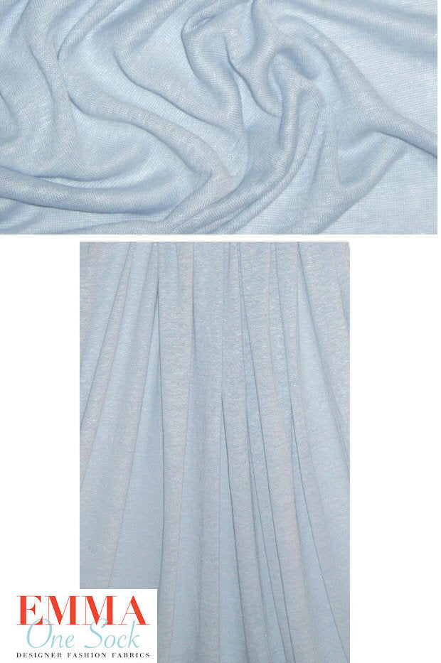 100% linen knit - dusty blue 1.125 yds