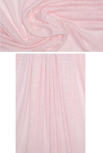 100% linen knit - light pink 2 yd