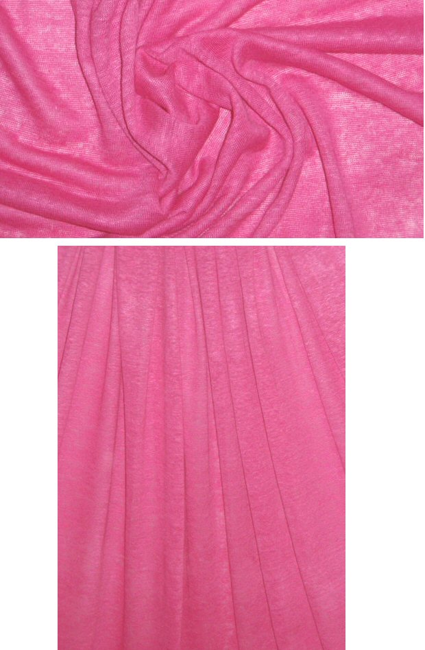 100% linen knit - honeysuckle pink 1.125 yds