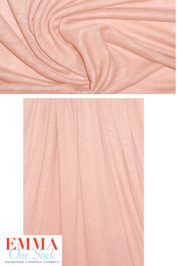 100% linen knit - pink blush 1.875 yds