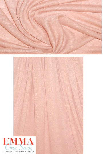 100% linen knit - pink blush 1.875 yds