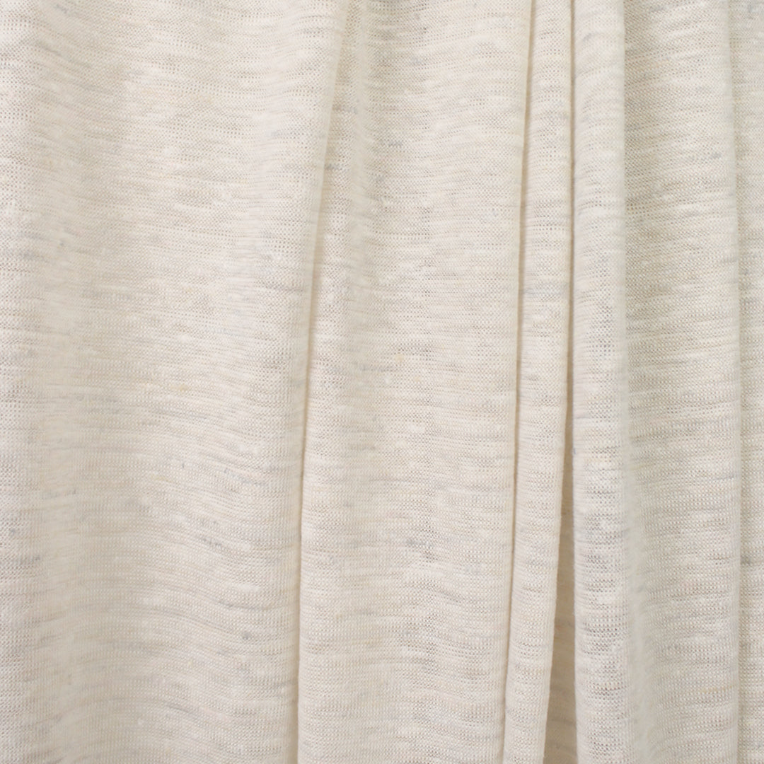 100% linen knit - oatmeal melange 1.5 yds