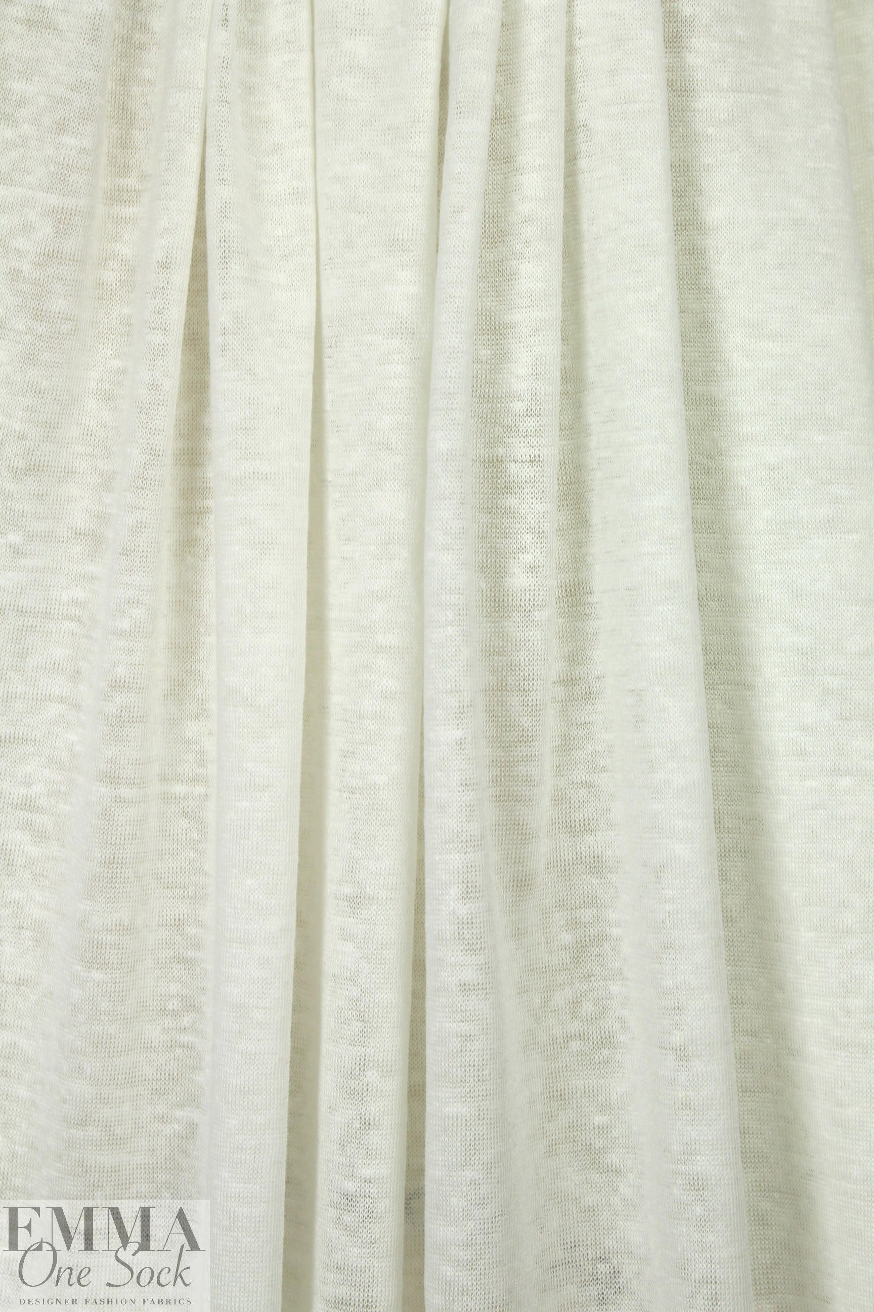 100% linen knit - white .75 yds