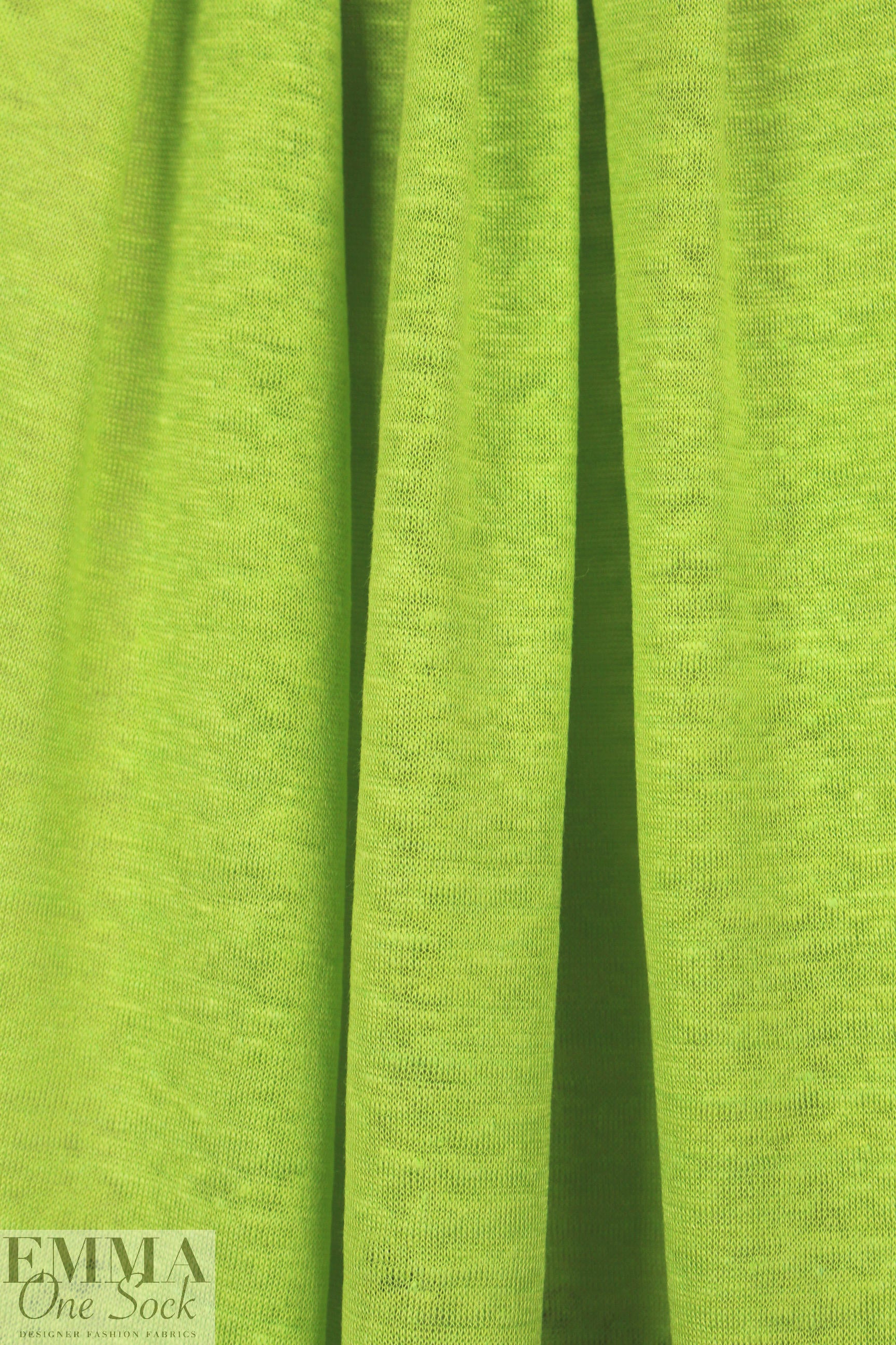 100% linen knit - spring green .75 yds