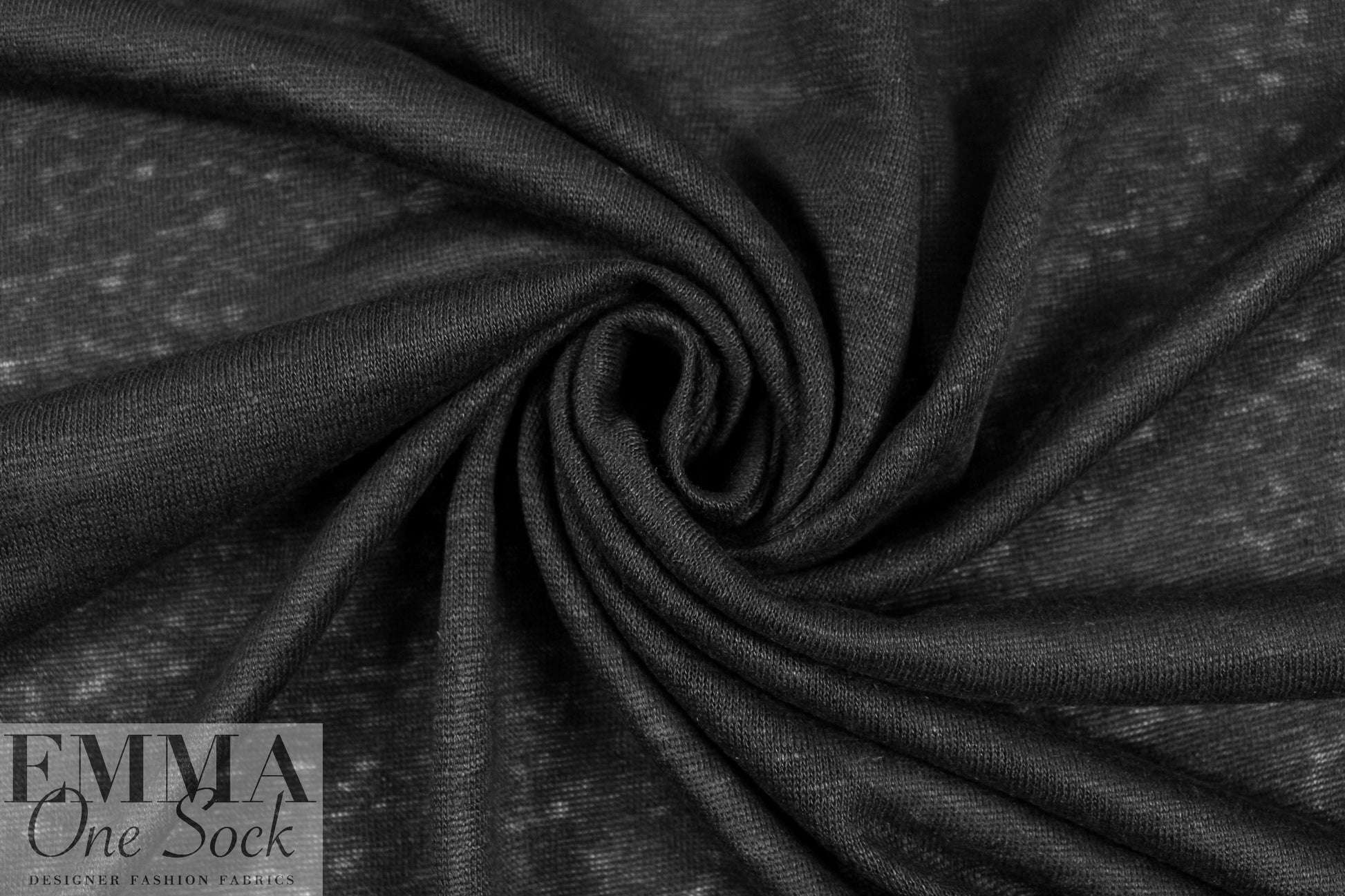 100% linen knit - black 1.5 yds