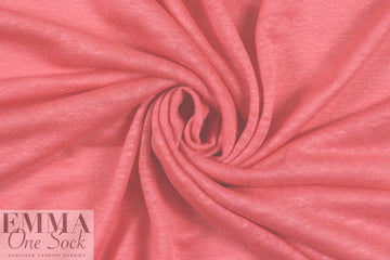 100% linen knit - bright coral 1.75 yds