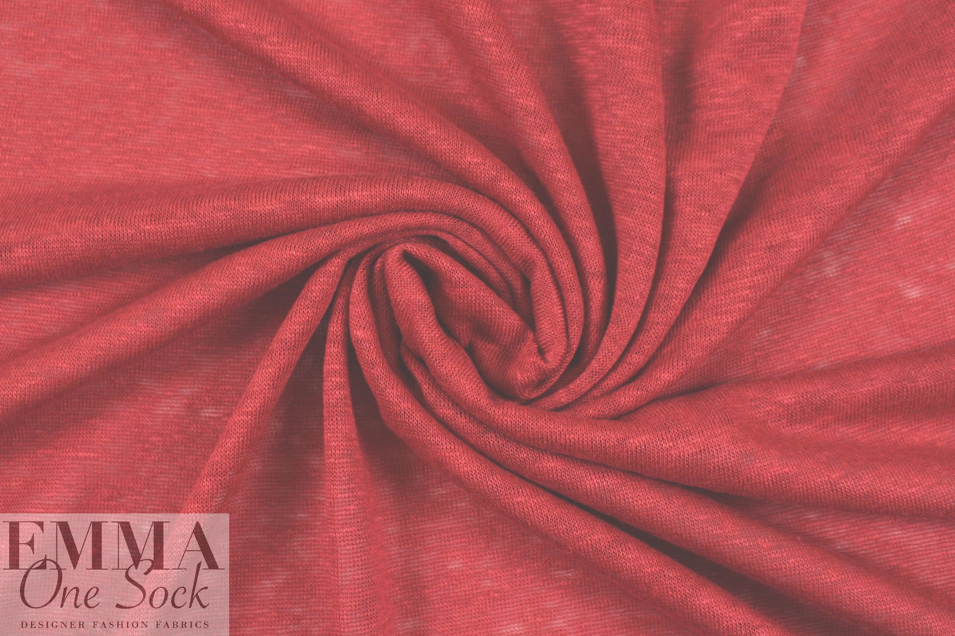 100% linen knit - soft red 1.375 yd