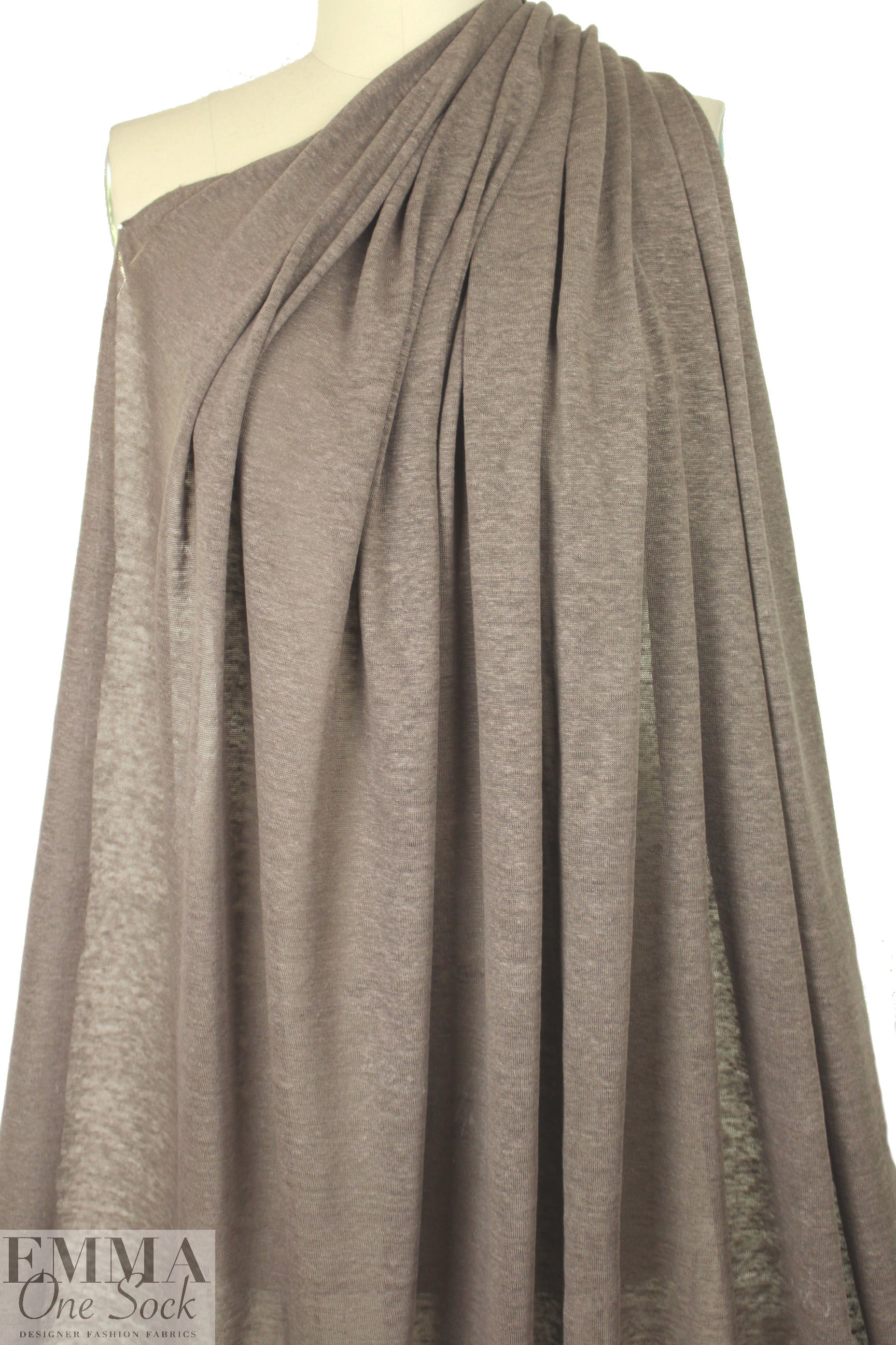 100% linen knit - driftwood 1 yard