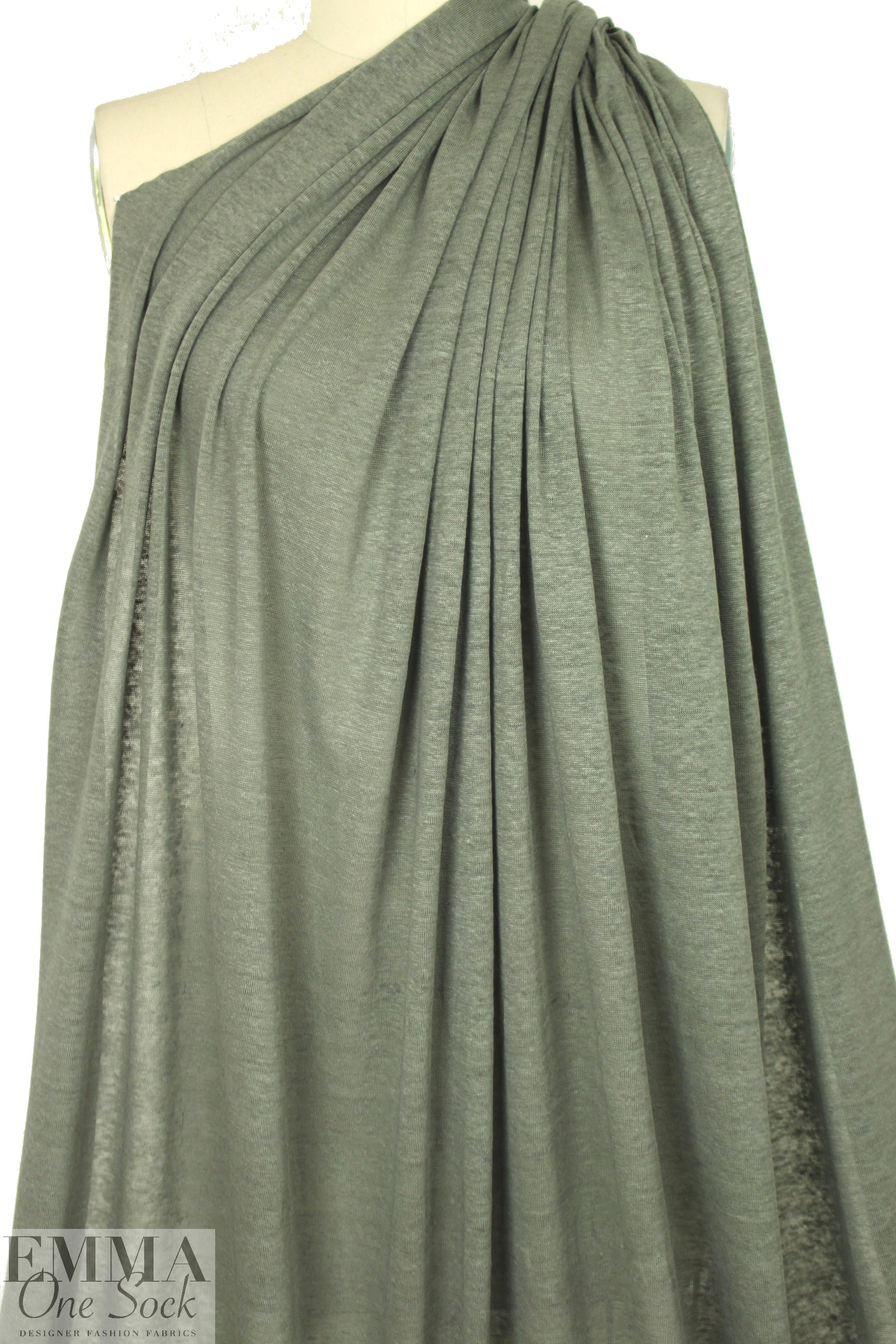100% linen knit - loden