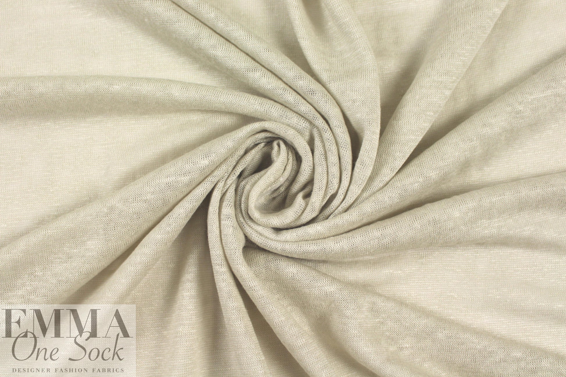 100% linen knit - bone .875 yds