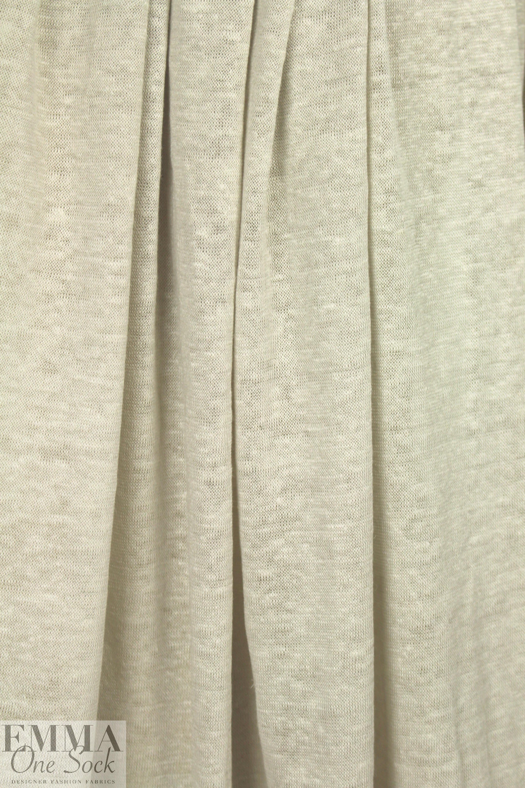 100% linen knit - bone 2 yds