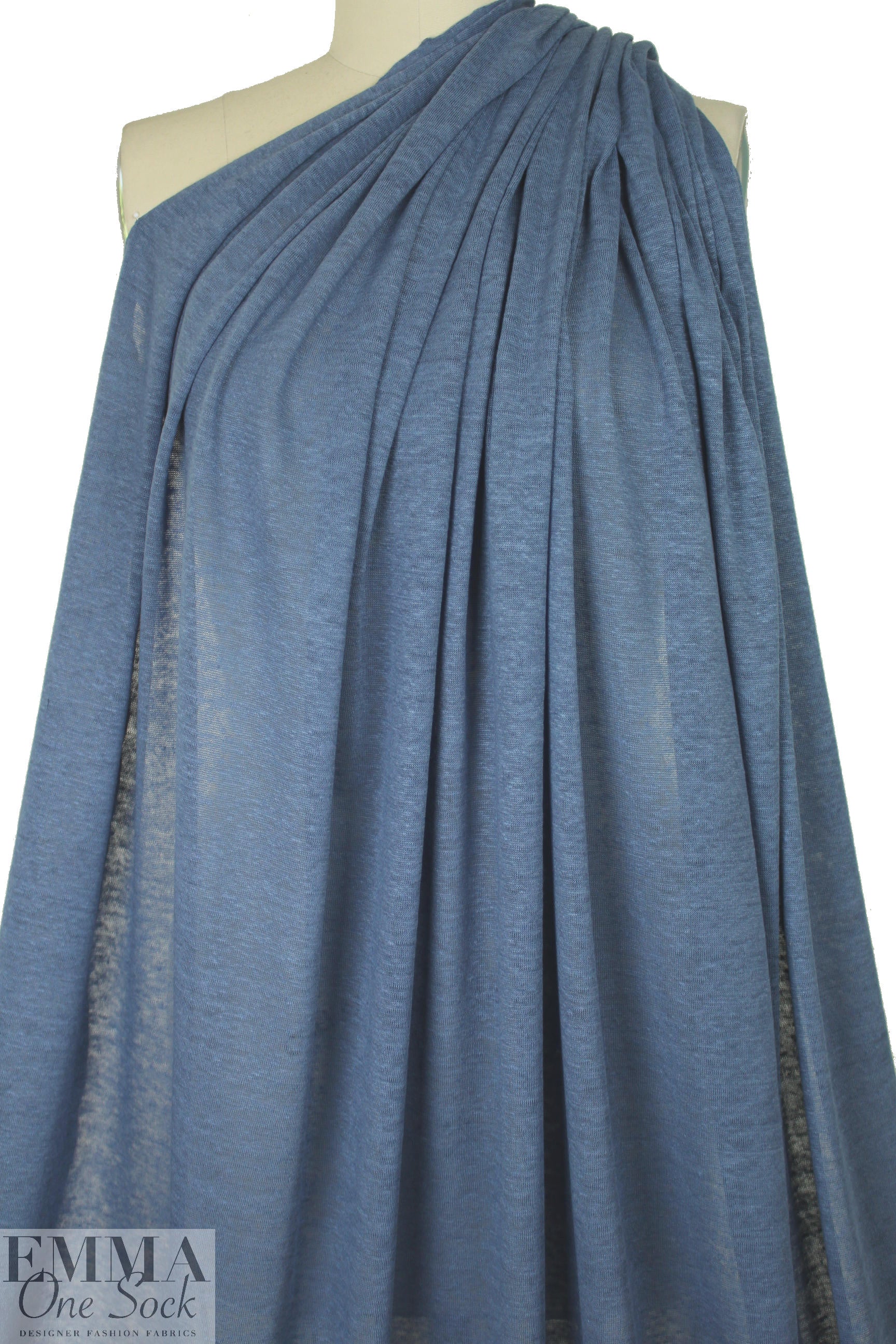 100% linen knit - denim 1.625 yds