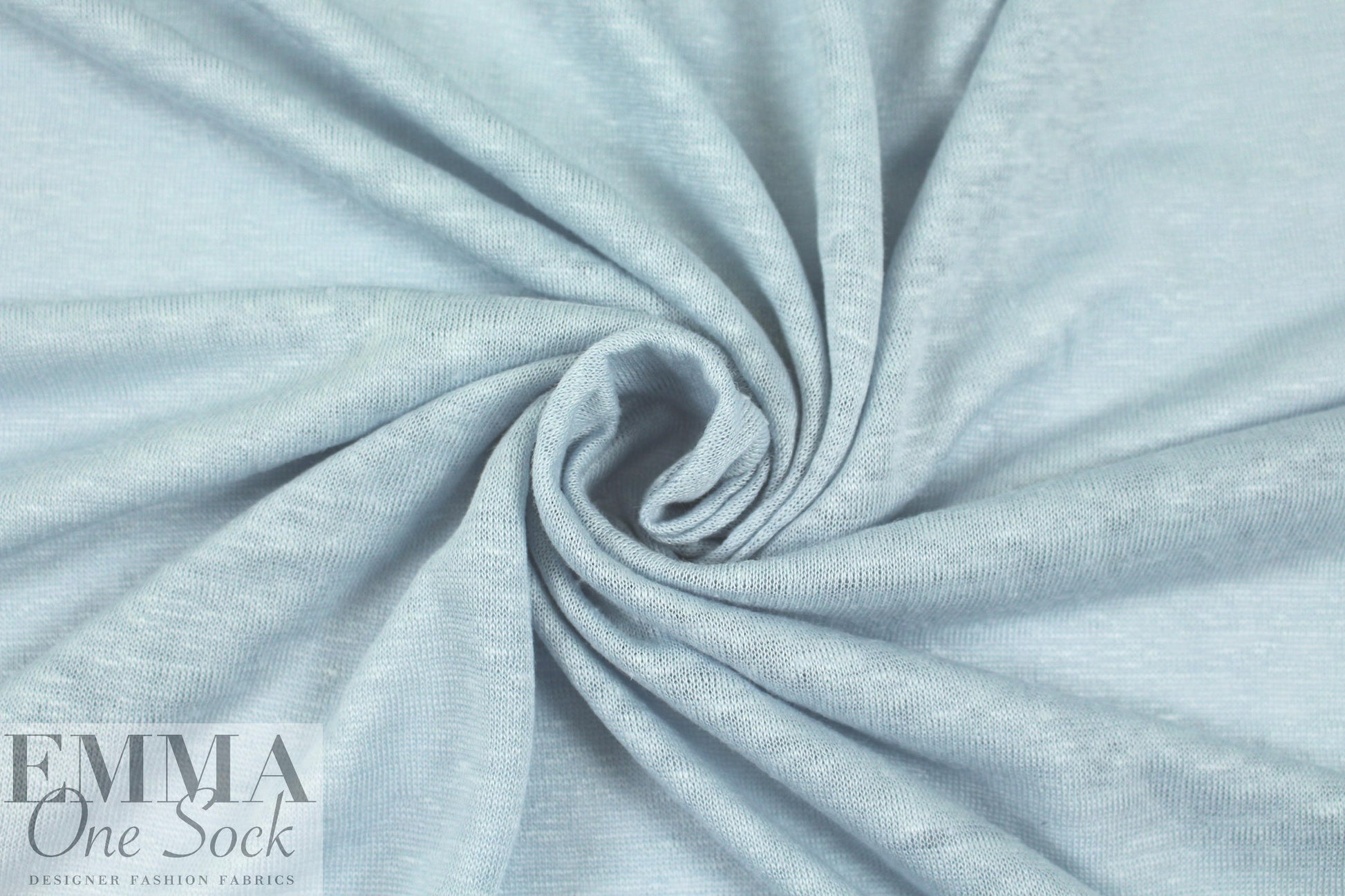 100% linen knit - dusty blue