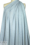 100% linen knit - dusty blue 1 yard