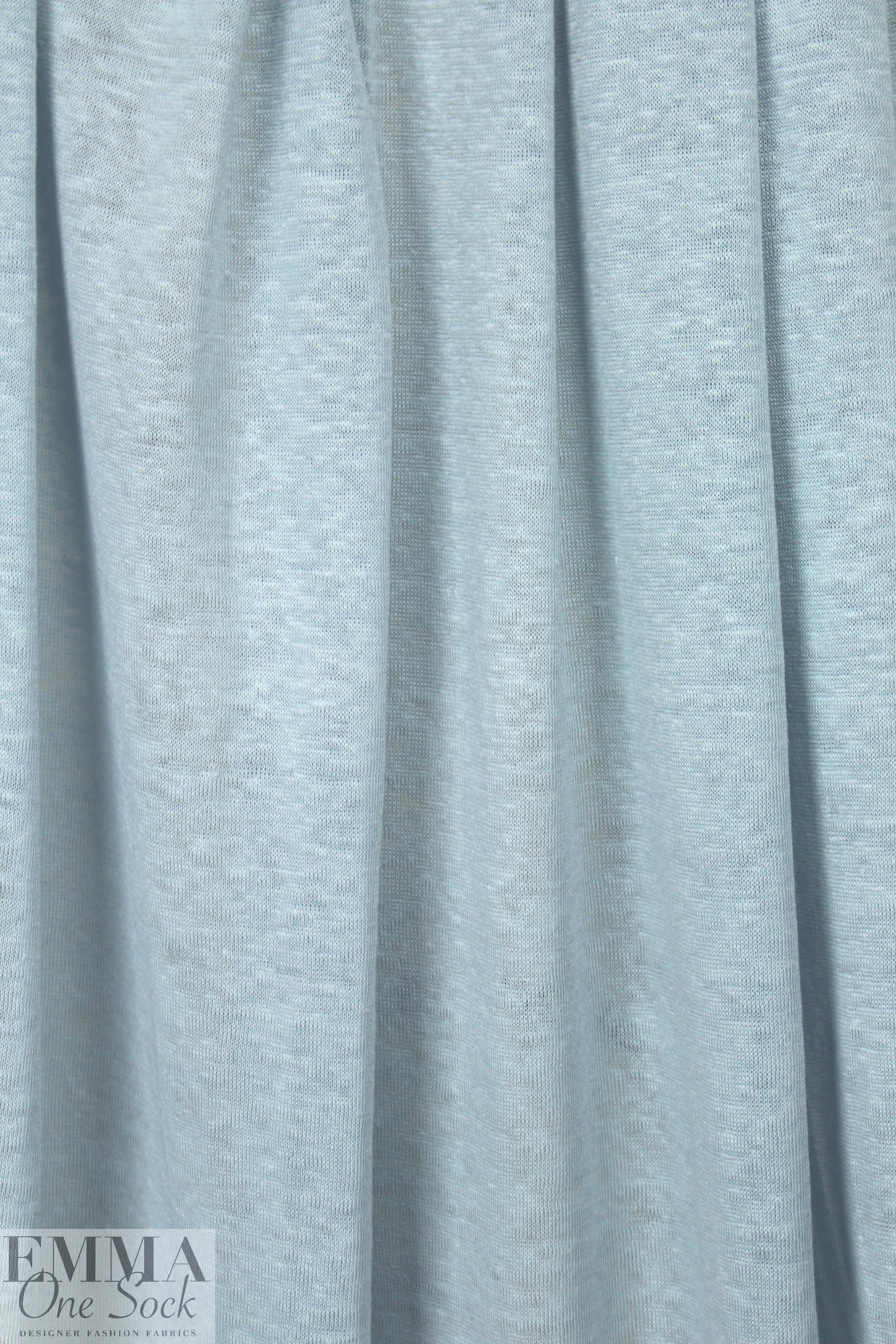100% linen knit - dusty blue 1.125 yds