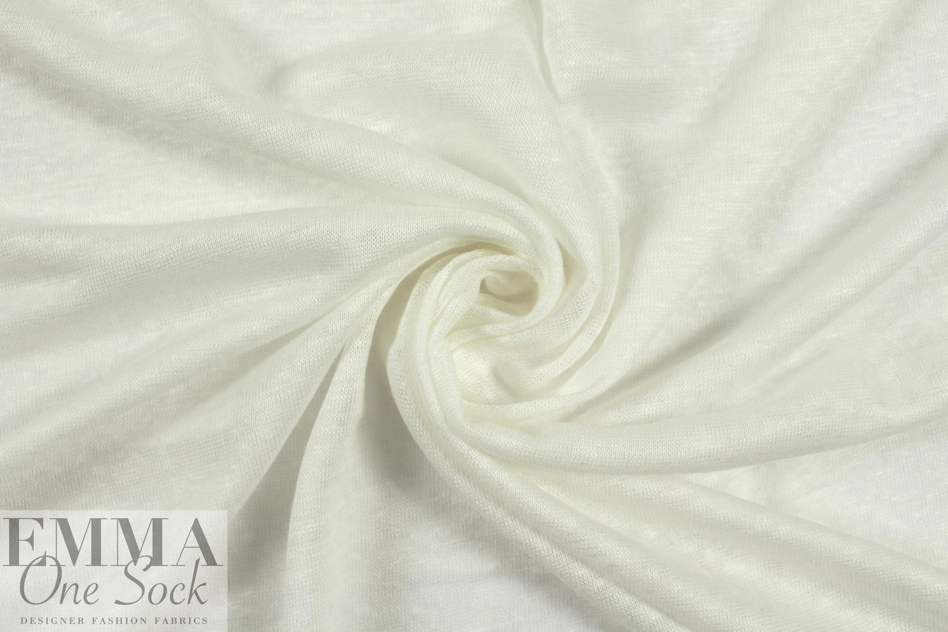 100% linen knit - creamy white 1 yard