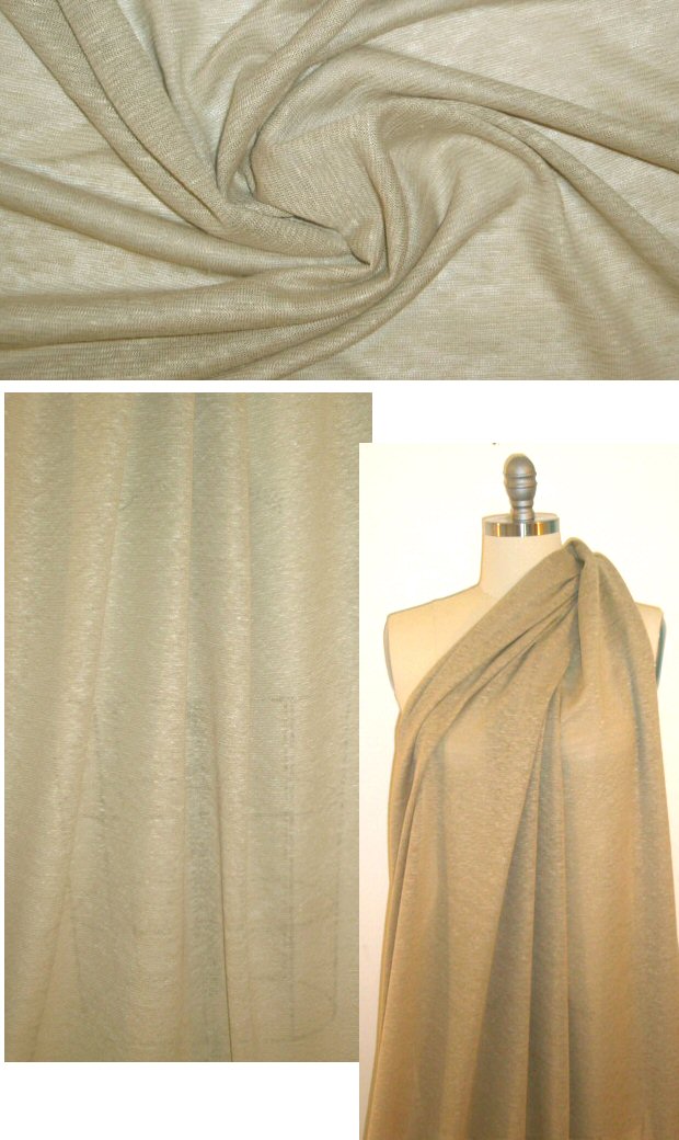 Italian 100% linen knit - flax