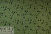 NY designer loden/black star print linen knit