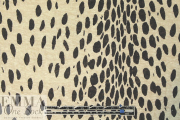 NY designer lightweight linen knit - animal dot 1.875 yds