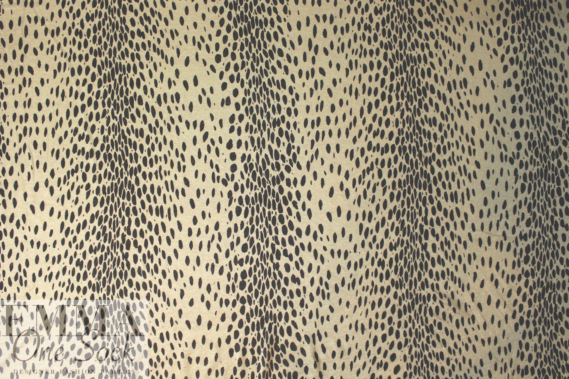 NY designer lightweight linen knit - animal dot