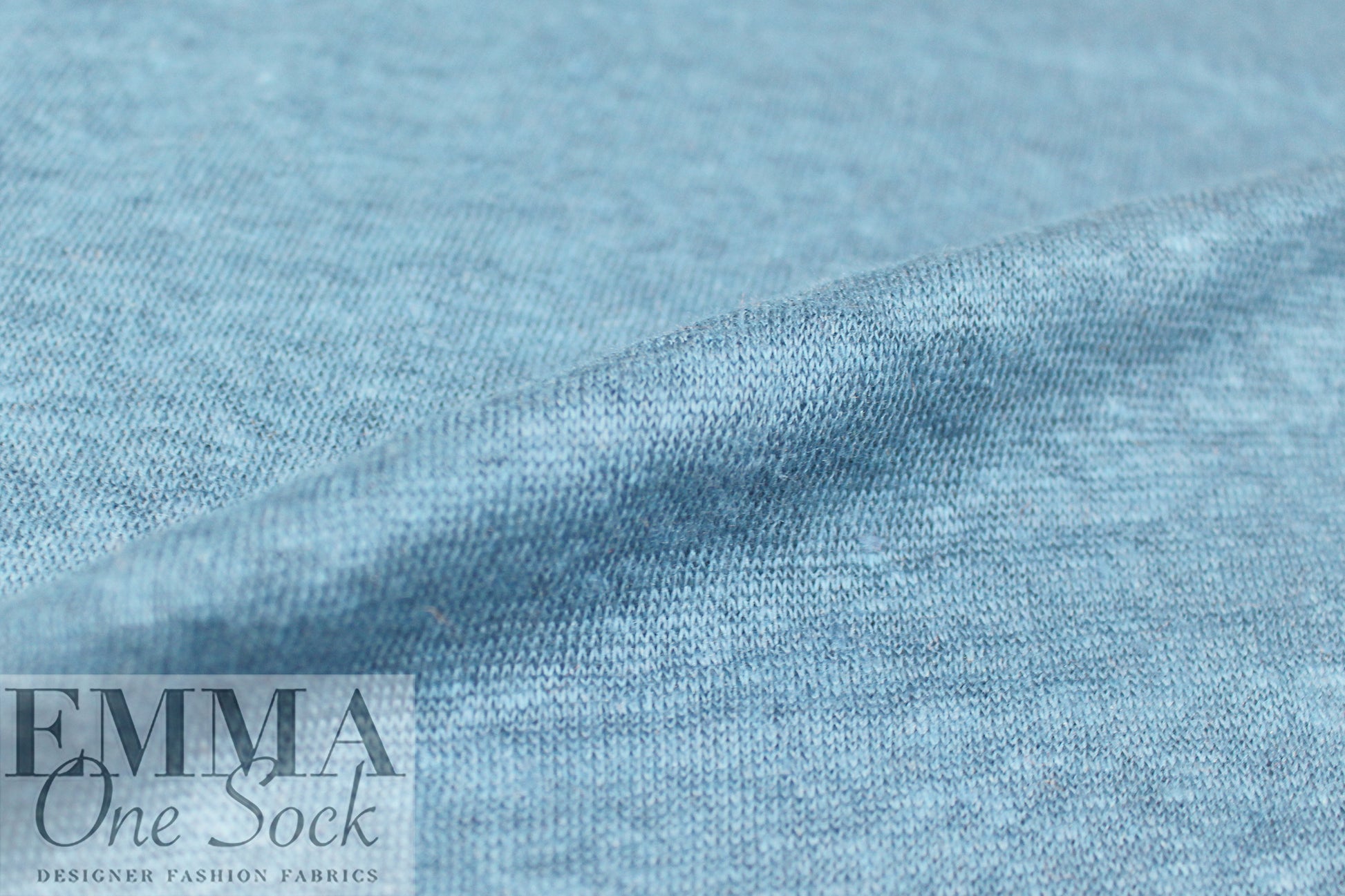 MTM 100% fine linen knit, EF/Oeko-Tex certified - light denim .75 yds