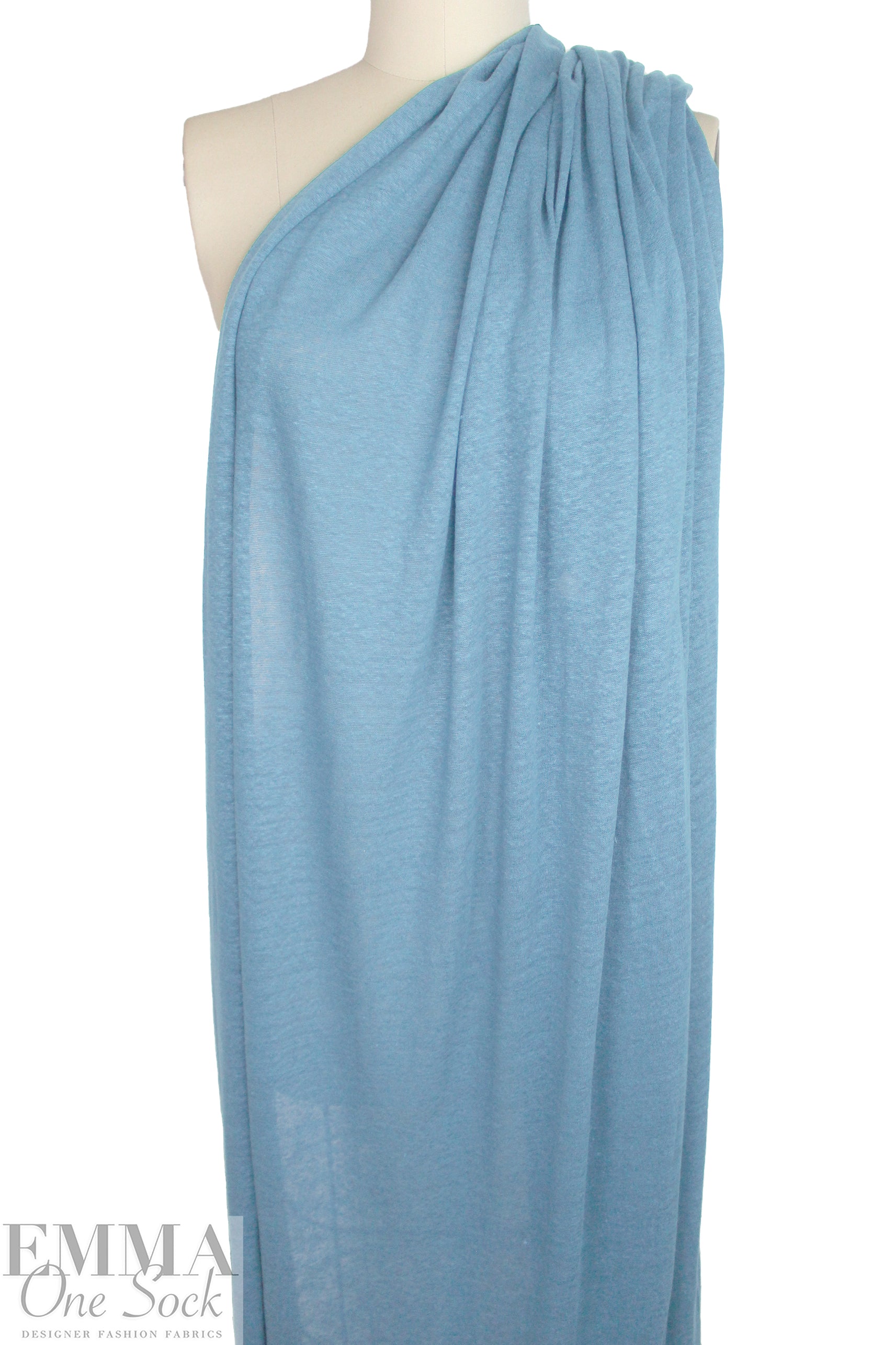 MTM 100% fine linen knit, EF/Oeko-Tex certified - light denim 1.375 yd