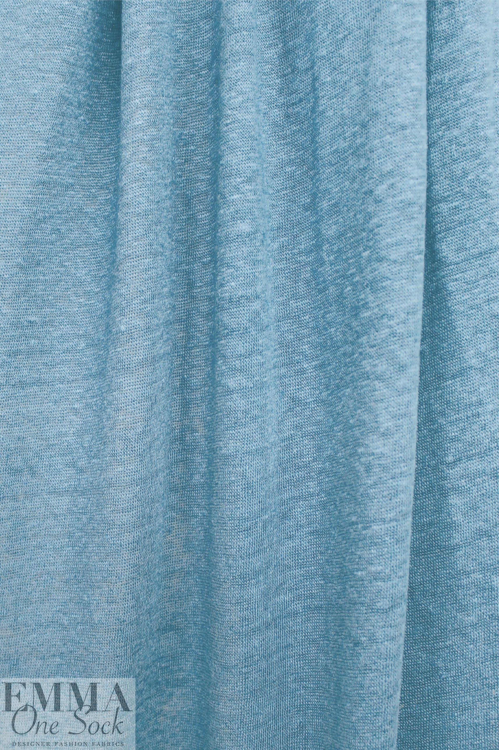 MTM 100% fine linen knit, EF/Oeko-Tex certified - light denim 1.375 yd