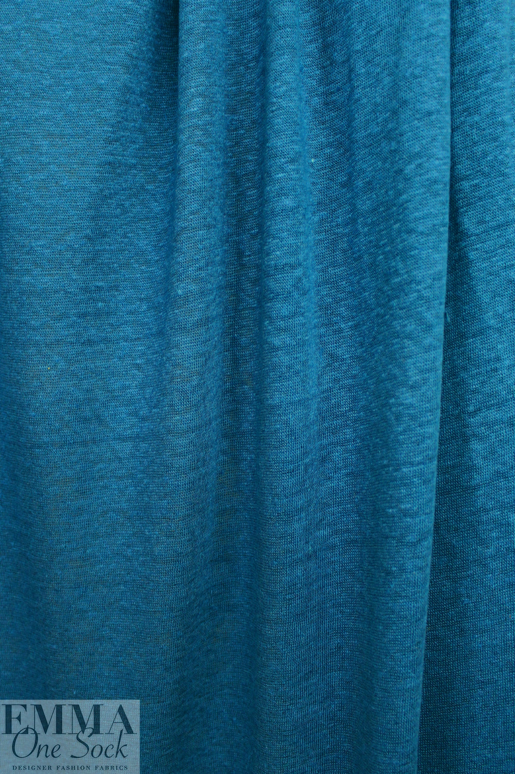 MTM 100% fine linen knit, EF/Oeko-Tex certified - ocean 1.625 yd