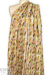 'vases' digital print linen-look rayon woven, Oeko-Tex cert. 1.75 yd