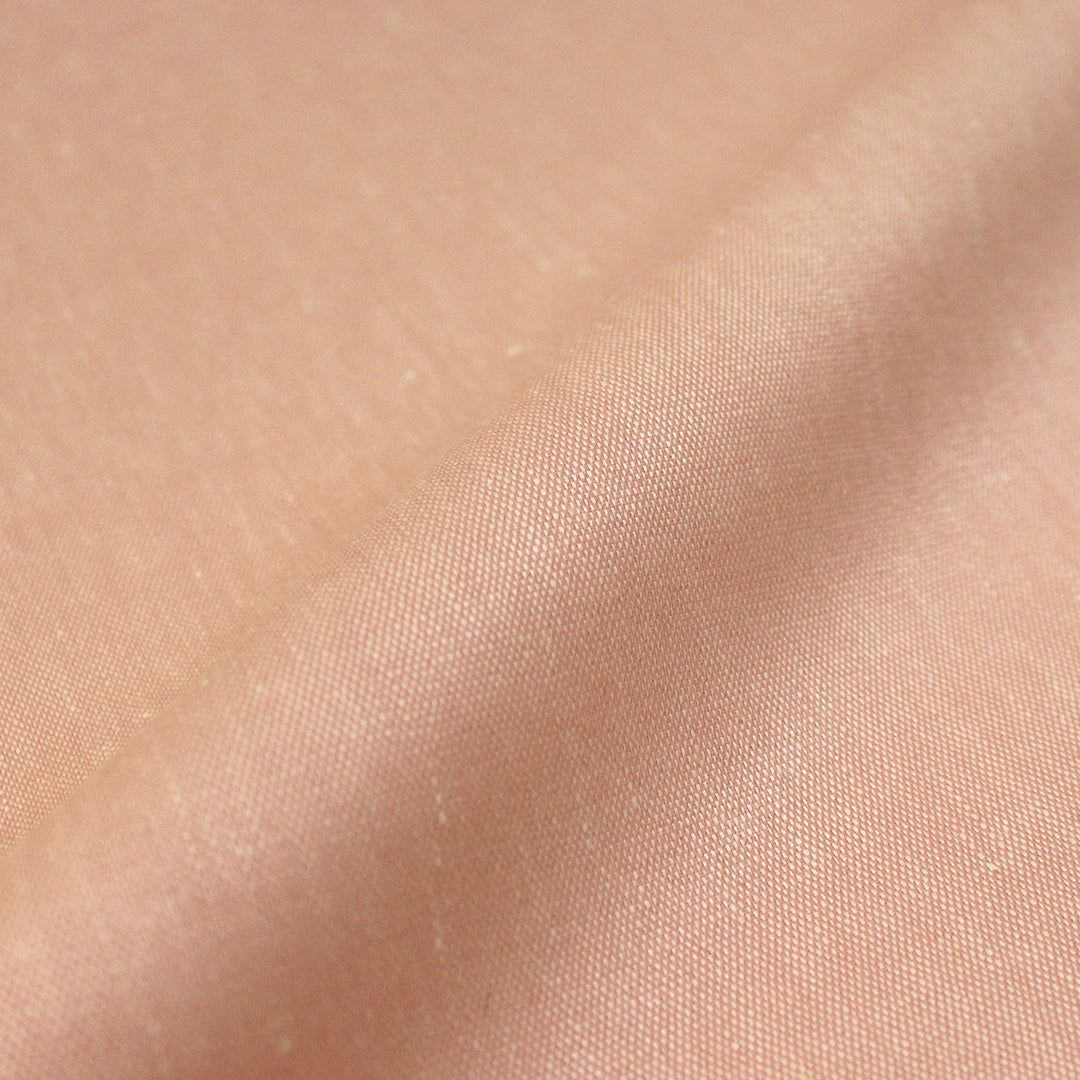 Italian linen/viscose/silk stretch slub woven - peach blush .5 yds