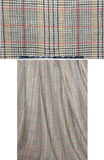 european linen plaid suiting - black/sage/tomato