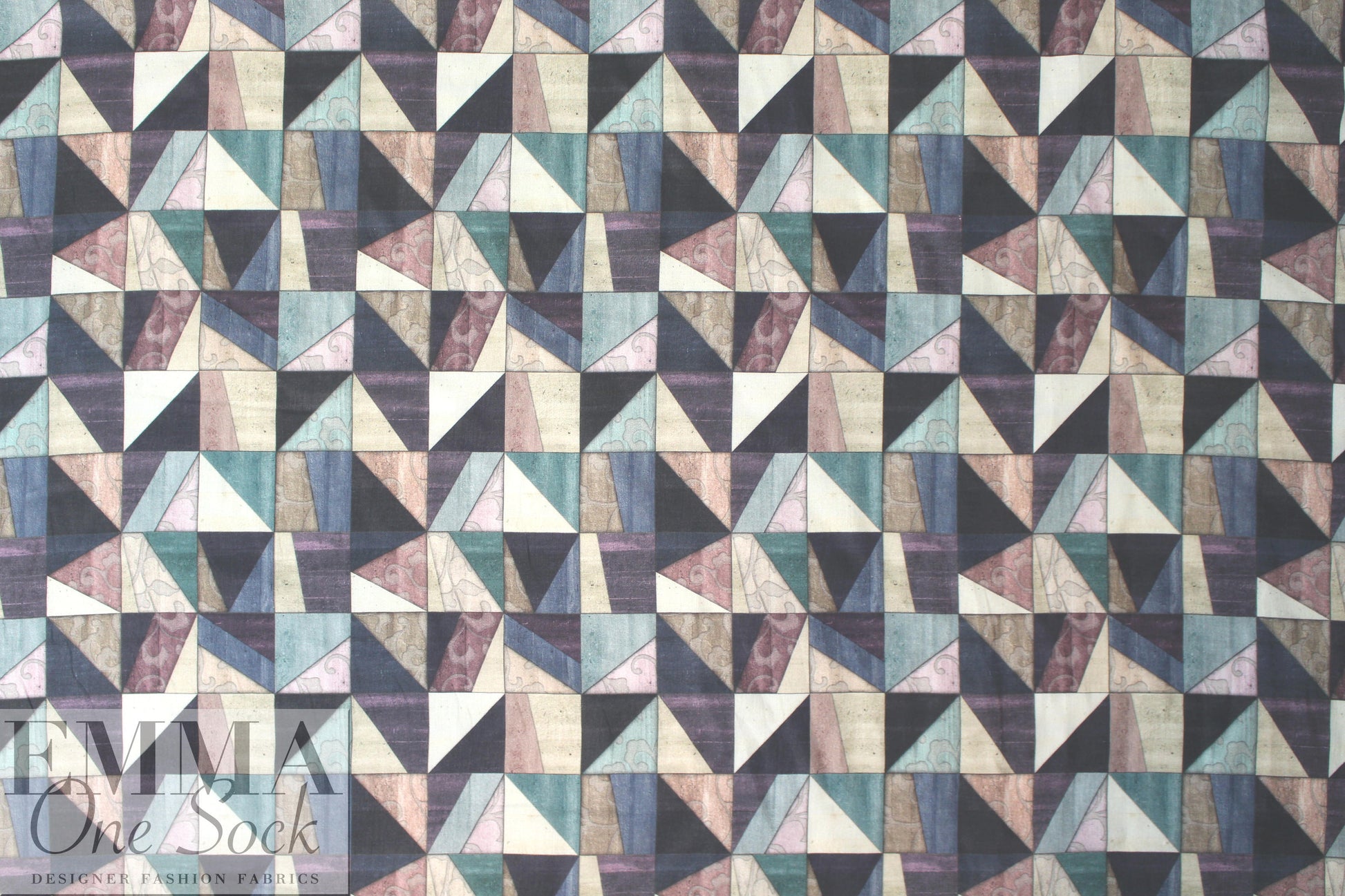 100% linen digital print - cubist graphic 1.375 yds