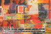 100% linen digital print - abstract spice montage 1.625 yd
