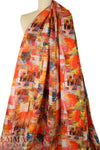 100% linen digital print - abstract spice montage 1 yard