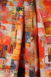100% linen digital print - abstract spice montage .75 yds
