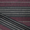 European 'midnight berry' novelty stripe linen woven .625 yds