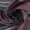 European 'midnight berry' novelty stripe linen woven