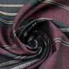 European 'midnight berry' novelty stripe linen woven .625 yds